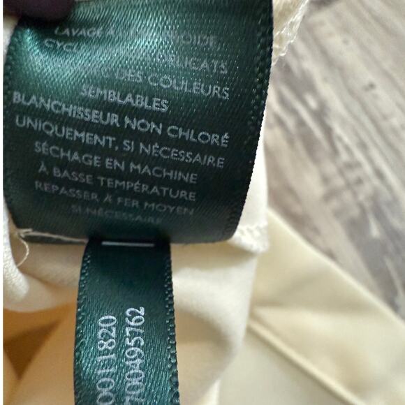 Lauren Ralph Lauren Women’s 2X Cream Split Neck Long Sleeve Blouse Classic - Picture 6 of 10